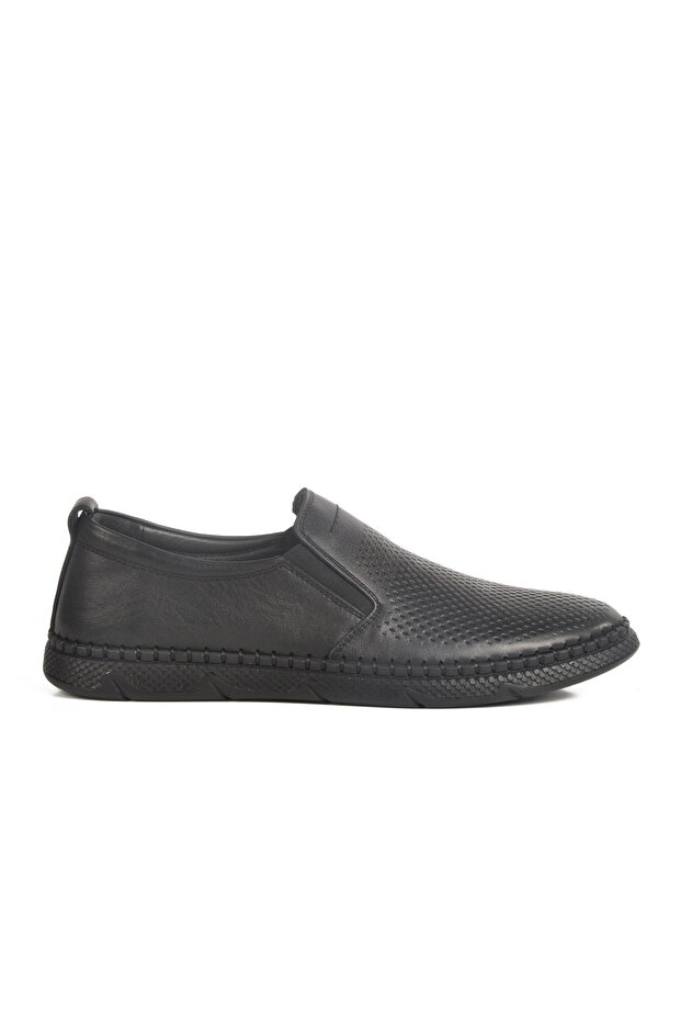 Black Genuine Leather Men's Casual Shoes