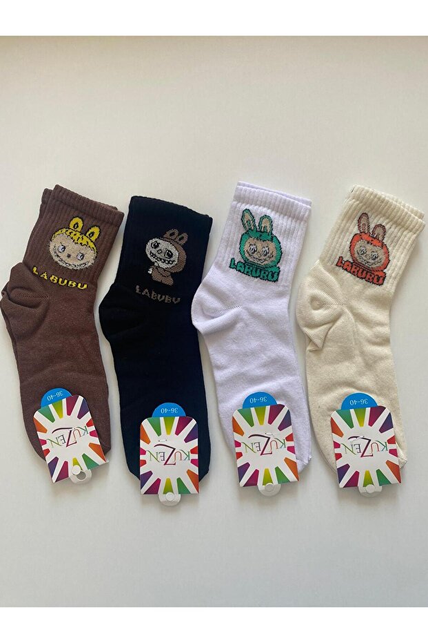 Labubu Figure Adult Unisex 4-Pack Socks