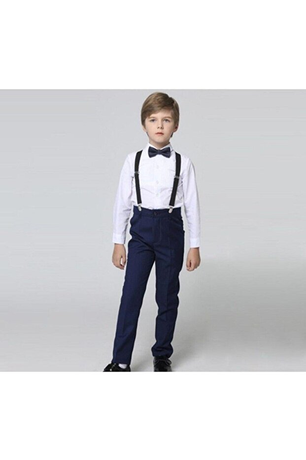 Boy's Shirt Pants Suspender Bow Tie Outfit April 23Noble 24