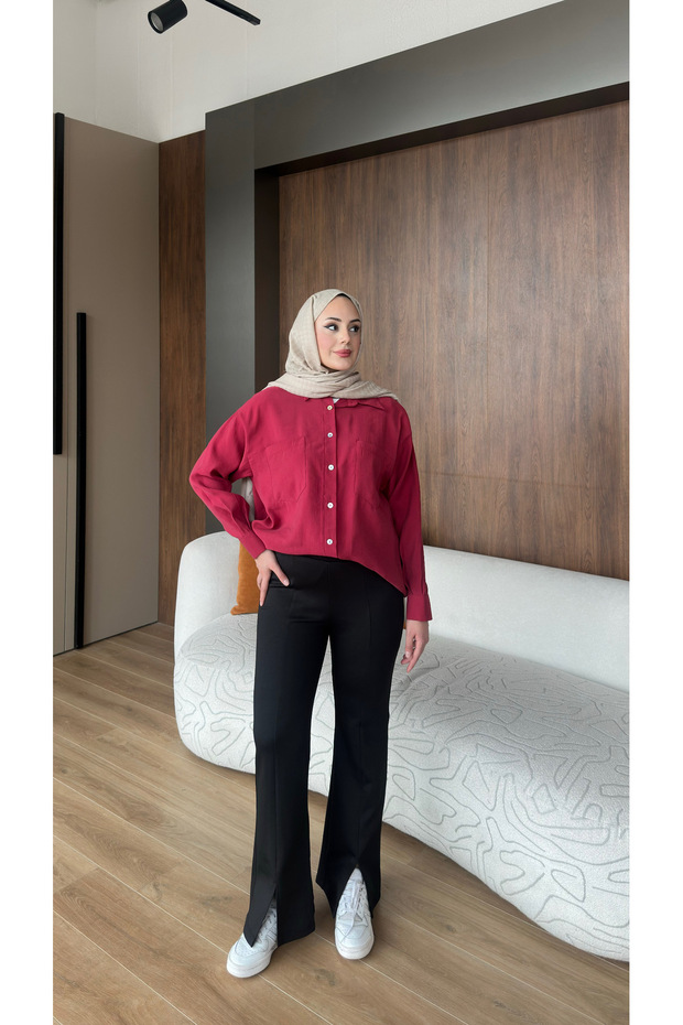 Slit Modal Pants - 1