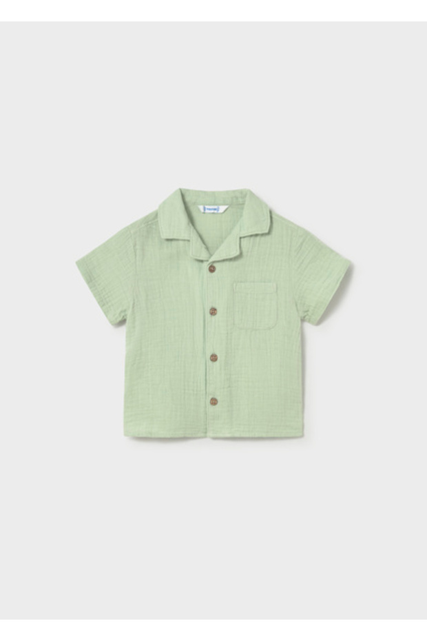 Baby Boy Short Sleeve Shirt Green 01113