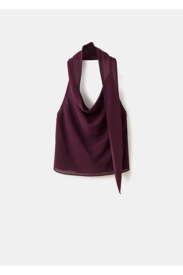 Drape yaka fular bluz - 3