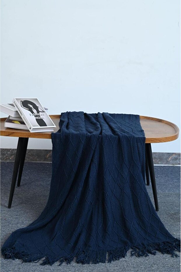 Luxurious cotton sofa throw with a soft texture