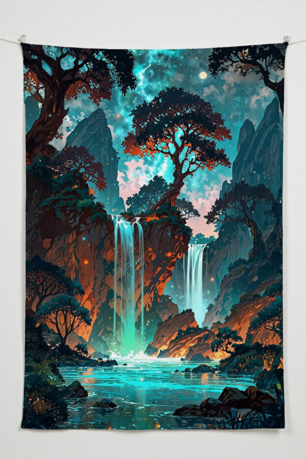 Sakin Nehir Aesthetic Wall Covering – Anime Room Decor Tapestry Large Size Wall Decor