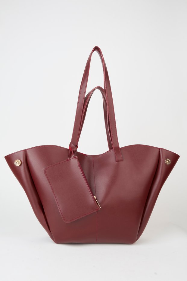 Women's Floral Claret Red Card Holder Gift Set with Snap Edge and Snap Closure Handbag and Shoulder Bag