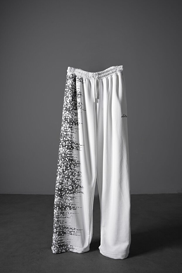 Ανδρική λευκή φόρμα Side Effect Baggy - 6