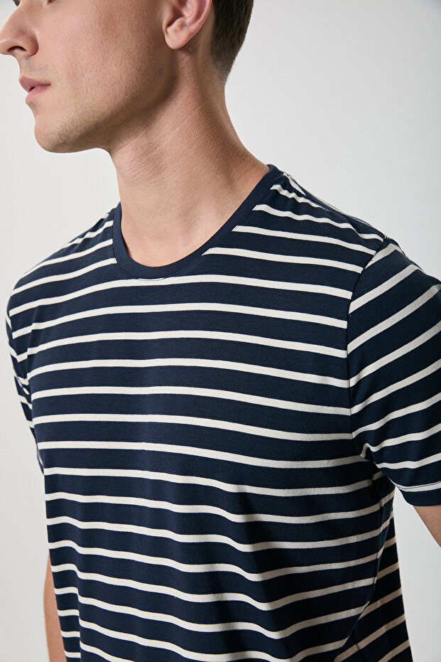 Soft-Textured Striped Pajama Set - 2