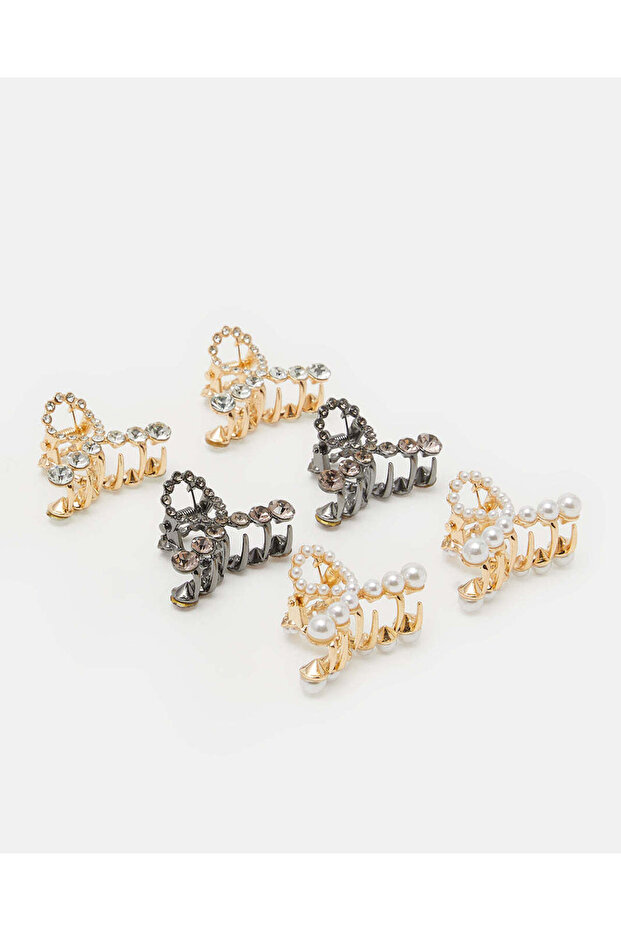 Women Assorted Mini Hair Claw Clips (6 Pieces)