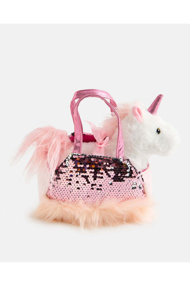 Girls Assorted Embellished Fur Bag