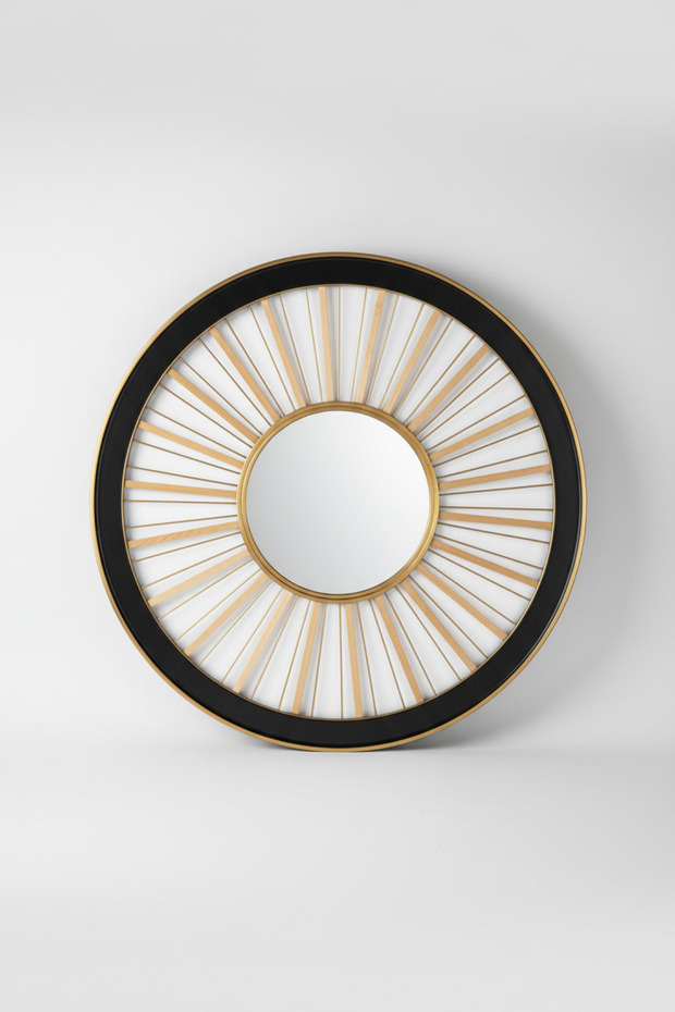6-Person Striped Çisem Pattern Gilded Tea Plate 12cm