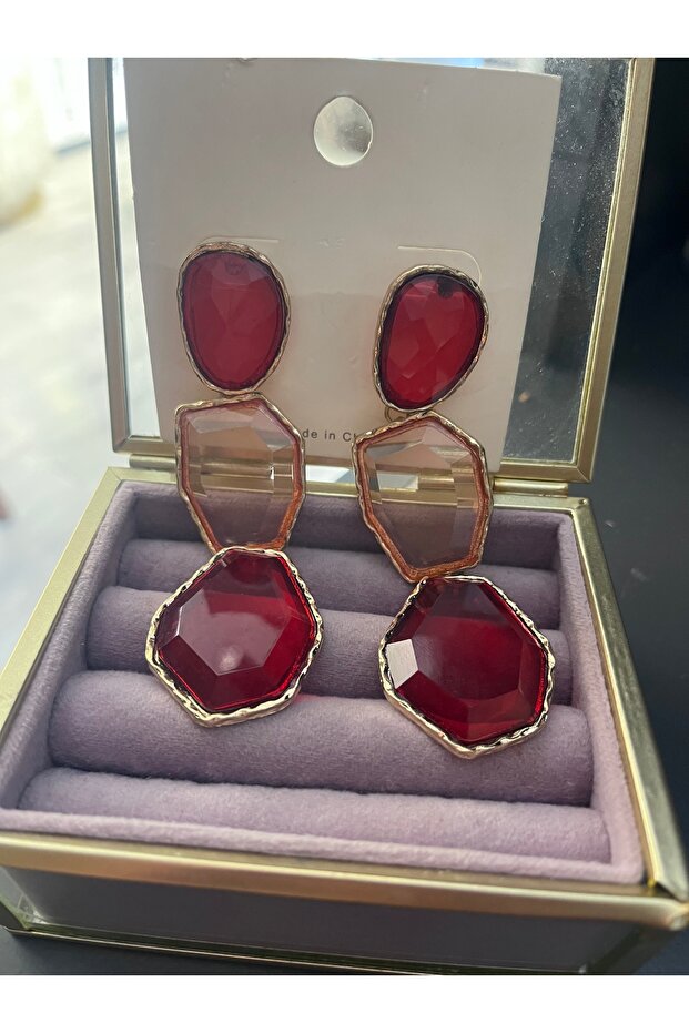 Fuchsia Stone Earrings