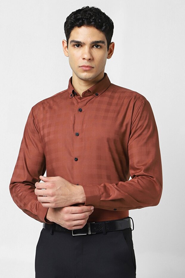 Men Slim Fit Long Sleeve Shirt