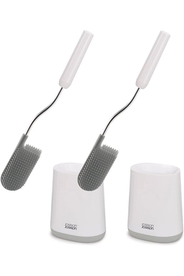 Toilet Brush, White/Grey, Set of 2