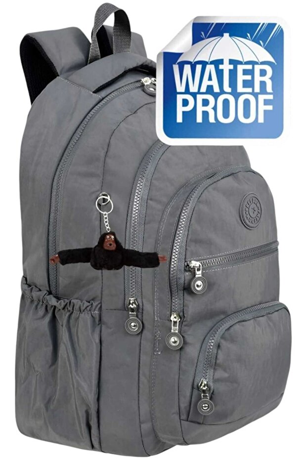 Lüx Crinkle Fabric Waterproof High School and Middle School Backpack Krinkıl Okul Bag Si Backpack