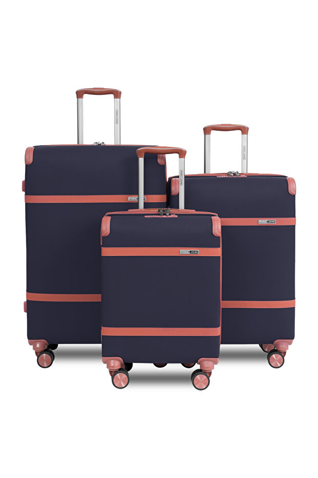 Para John Voyageur Premium Travel Luggage Set – 3PCS PVC Hard Shell Suitcases with Spinner Wheels