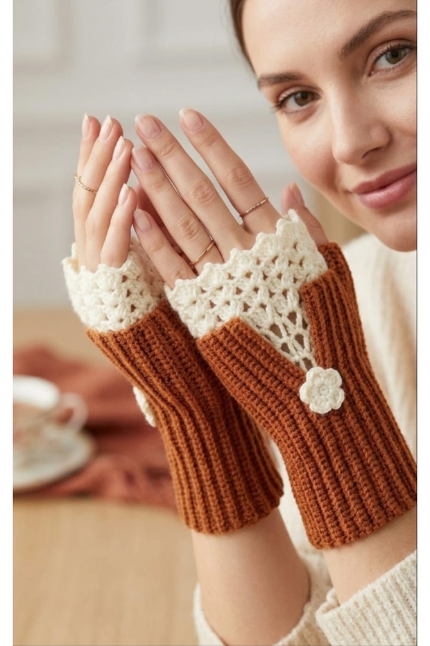 MODERN EL ÖRMESİ PARMAKSIZ ELDİVEN - 1