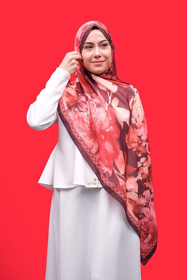 Bloom Patterned Digital Soft Shawl - 1