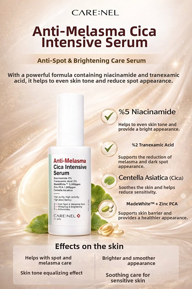 Anti-Melasma Cica Intensive Serum - Brightening and Soothing Serum 30ml