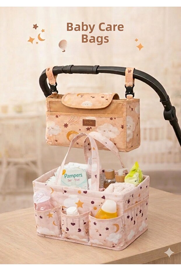 Premium Baby Stroller Organizer Bag I Baby Care Bag Si