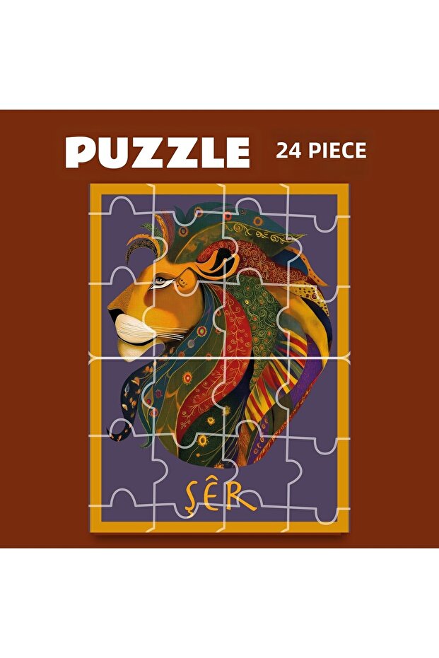 Pazil Bi Kurdî Şêr Aslan - Kurdish Puzzle Jigsaw (24 Pieces - A5)
