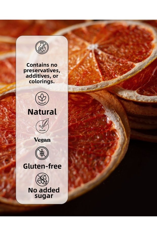 100% Natural Air-Dried Grapefruit, No Additives, No Preservatives, Healthy Snack - 100g