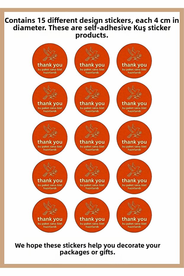 30 Stickers Specifically for Packaging, (Available in Our Store with Different Trendy Models, on Sale as a Campaign Offer)