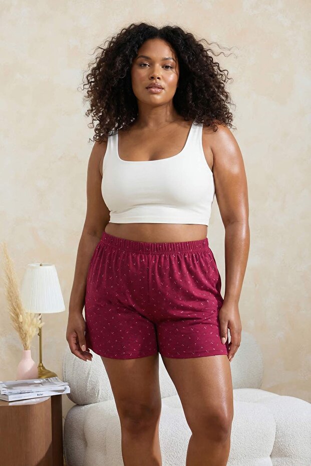 Bordo 3'lü 100% Pamuk Süprem Örme Pijama Altı TBBSS25IA00006 - 2