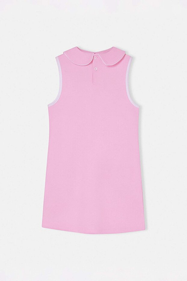 Pembe Kısa / Mini Cep Detaylı Düz Örme Elbise TKDSS26EL00015 - 4