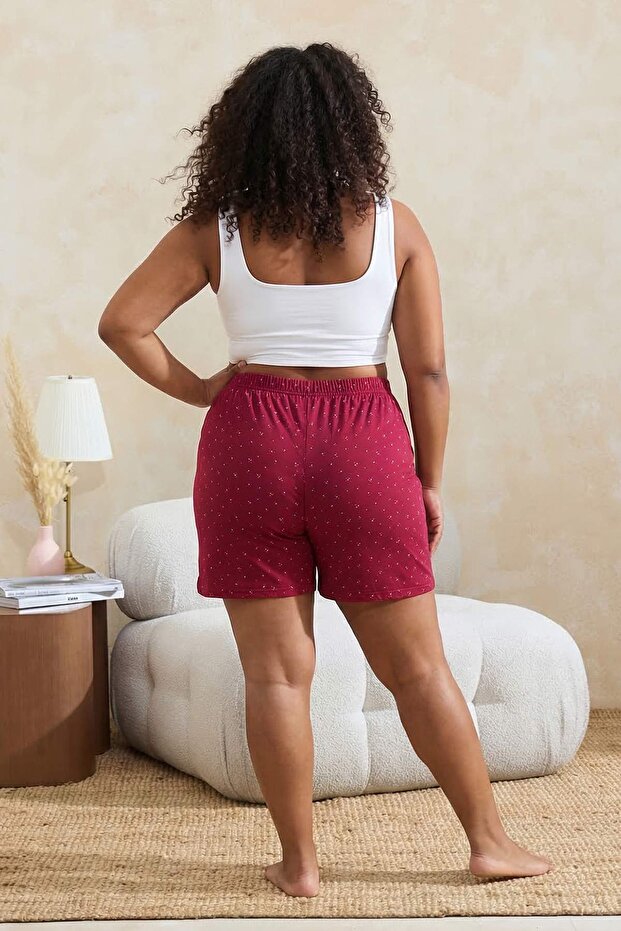 Bordo 3'lü 100% Pamuk Süprem Örme Pijama Altı TBBSS25IA00006 - 3