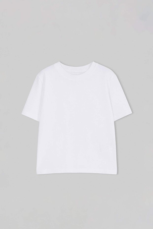 Beyaz-Mavi 2'li Erkek Çocuk Baskılı Örme T-Shirt TKDSS26TS00040 - 11