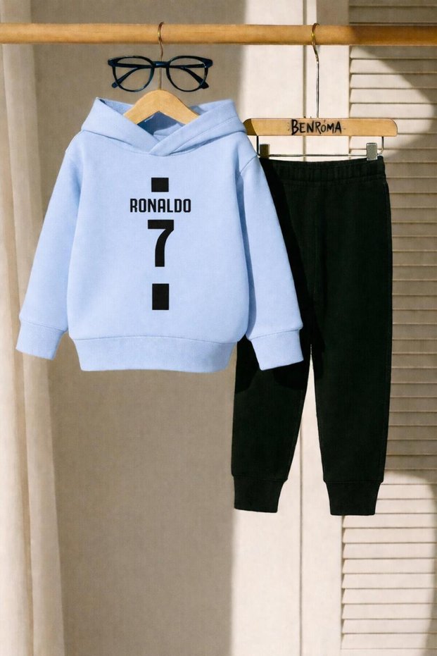 Ronaldo 7 Printed 3 Thread Children's Tracksuit Set