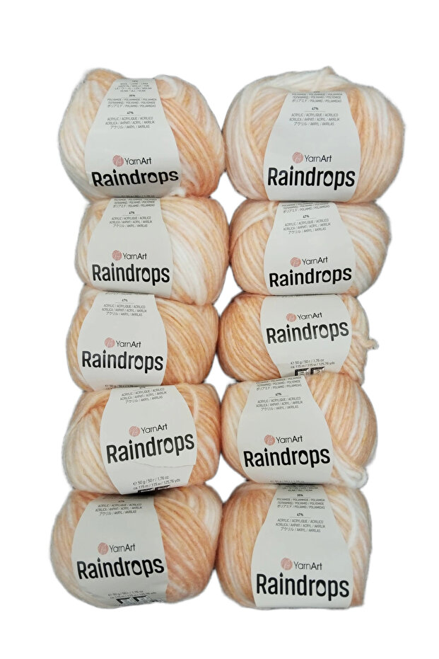 Raindrops 10-Piece Knitting Yarn Set Embroidered Hand Knitting Yarn Set Color No 2909
