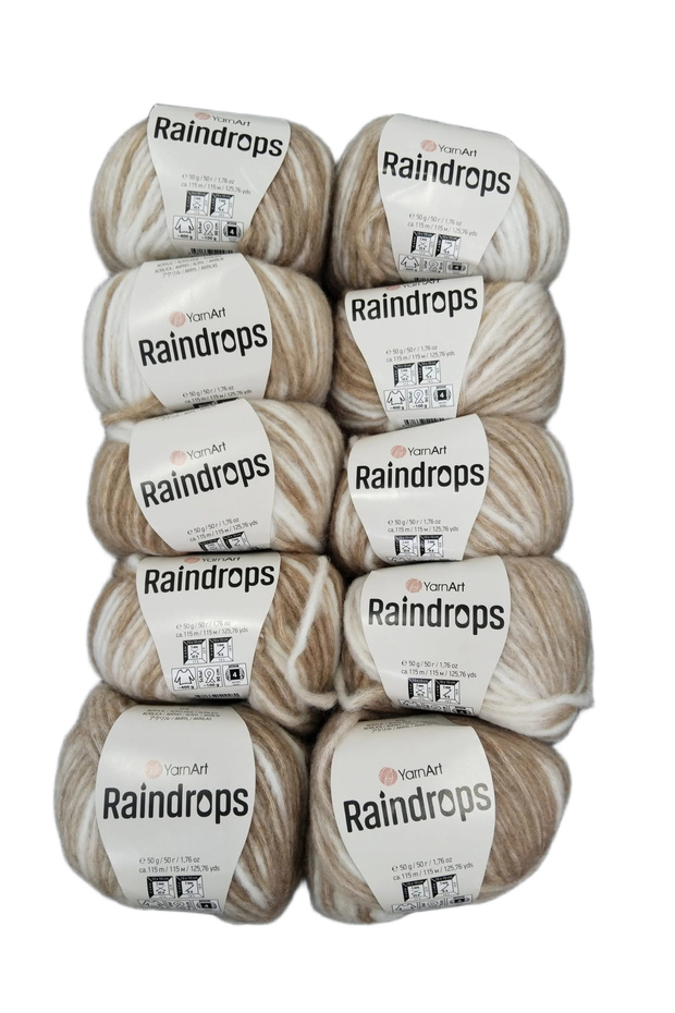 Raindrops 10-Piece Knitting Yarn Set Embroidered Hand Knitting Yarn Set Color No 2902