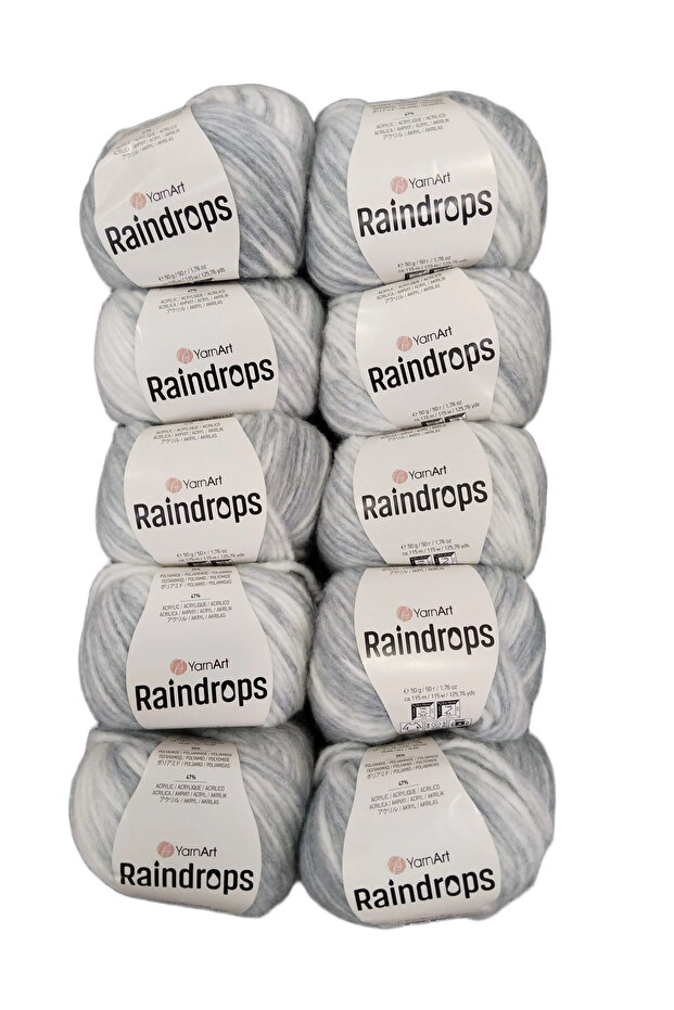 Raindrops 10-Piece Knitting Yarn Set Embroidered Hand Knitting Yarn Set Color No 2906