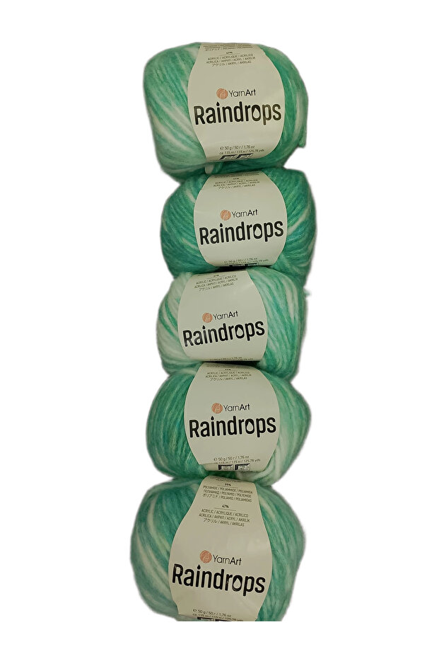 Raindrops 5-Piece Knitting Yarn Set Embroidered Hand Knitting Yarn Set Color No 2904