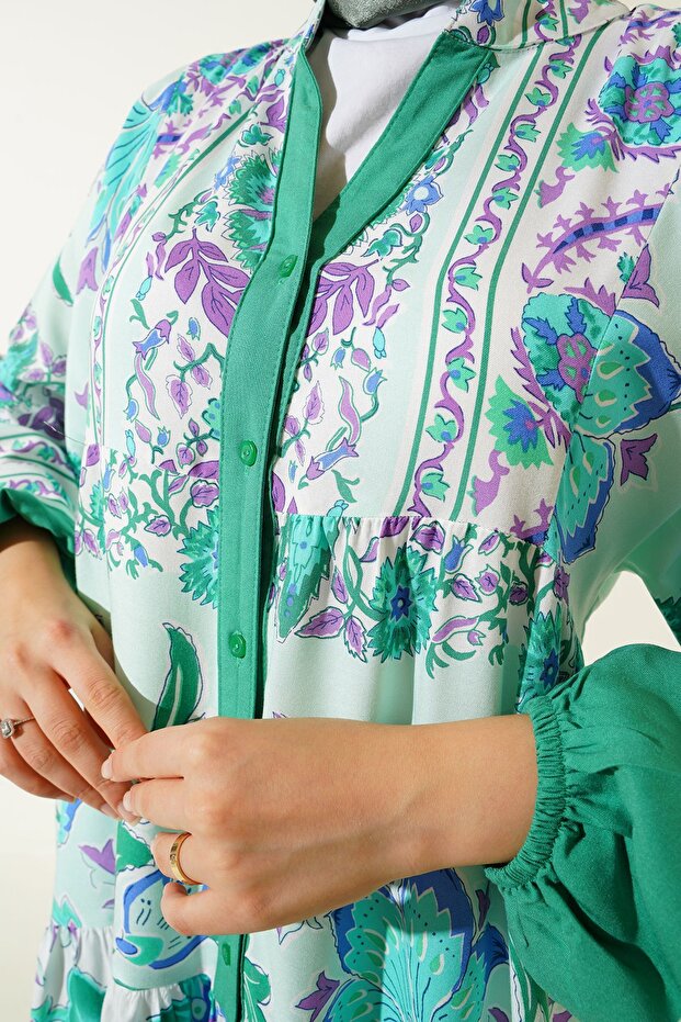 Rochie maxi cu decolteu în V și model BDART - 6