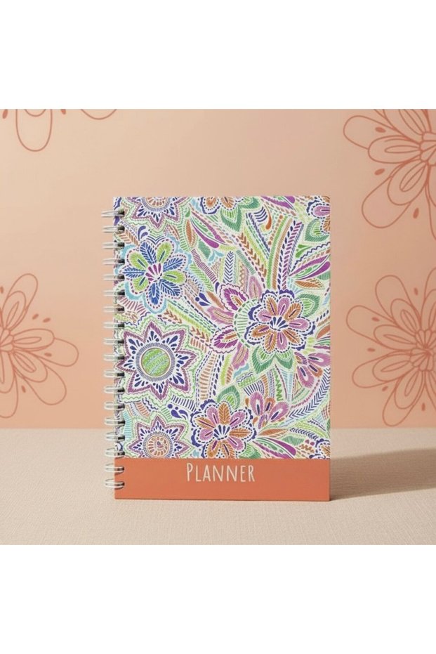 Premium Undated Agenda – 17X24 Hard Cover, Spiral Bound, 4 Colors, with Stickers