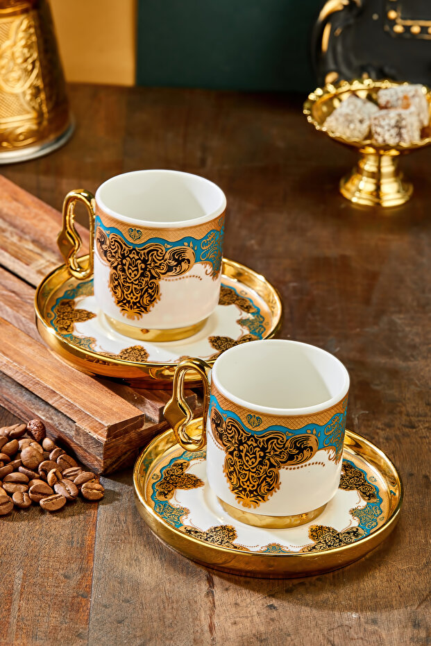 Royal Crest 90 ml 2-Person Porcelain Coffee Cup Set Ckr3870
