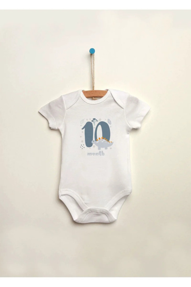10 Months Old 100% Cotton Snap Fastener Baby Bodysuit Undershirt Jumpsuit