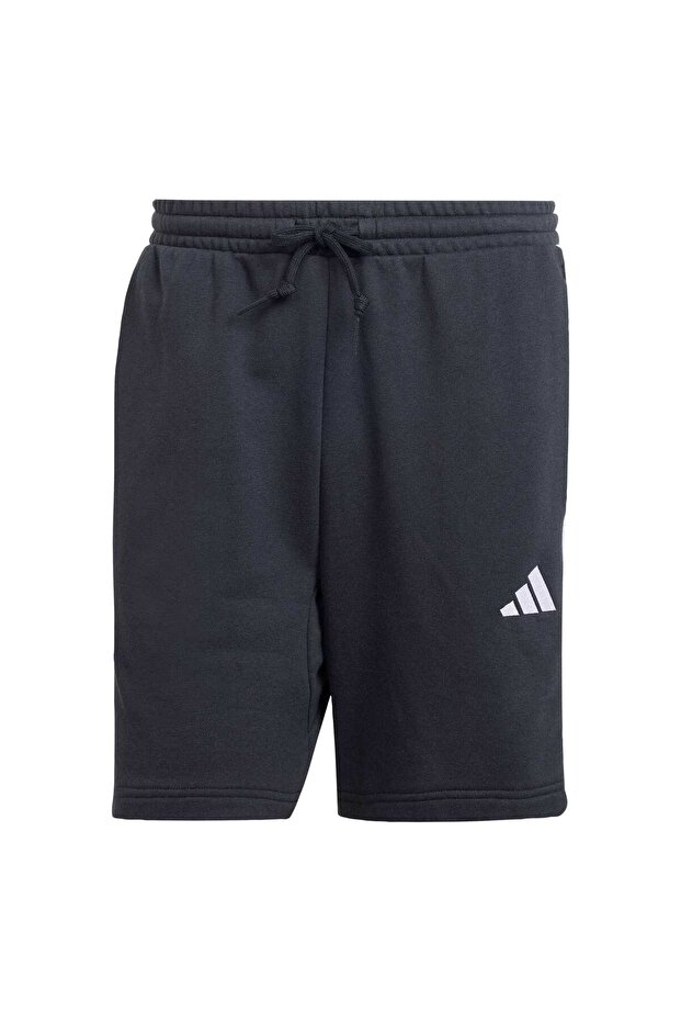 Essential 3 Stripes French Terry Erkek Siyah Şort - 4