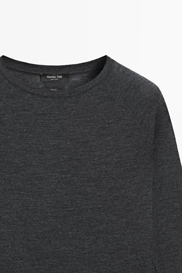 Raglan sleeve wool T-shirt - 6