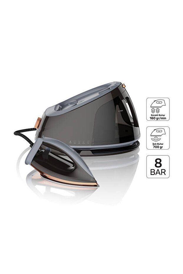 AR6048 SteamArt Plus Buhar Kazanlı Ütü 3000W, 1.5 L Su Tankı, Gri - 1