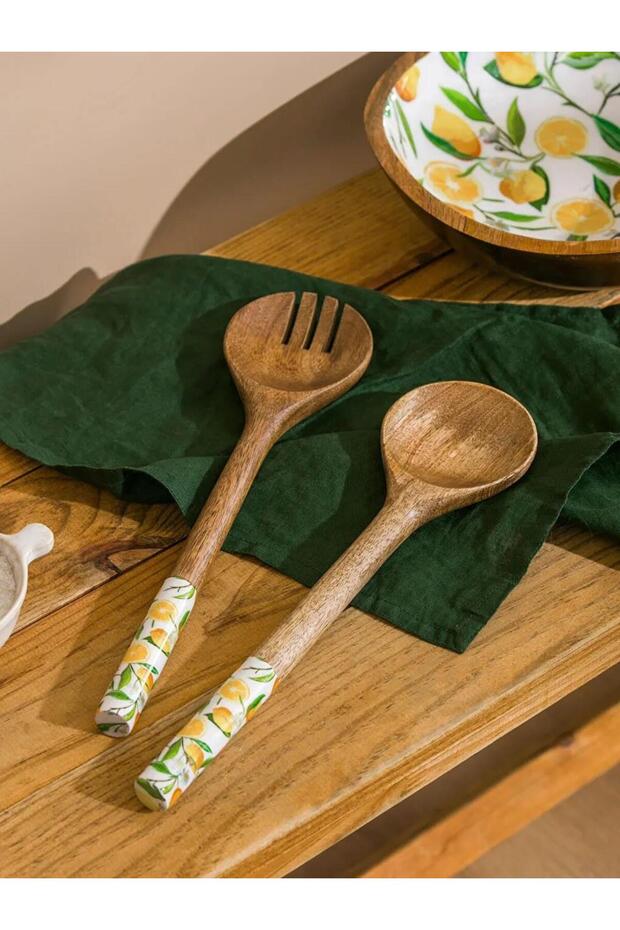Mixed Wooden Serving Utensils Set of 2 (S6)