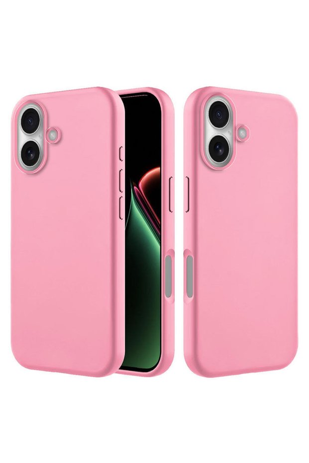 Apple iPhone 16 Plus Compatible Case with Velvet Inside and Erasable Launch Case Pink