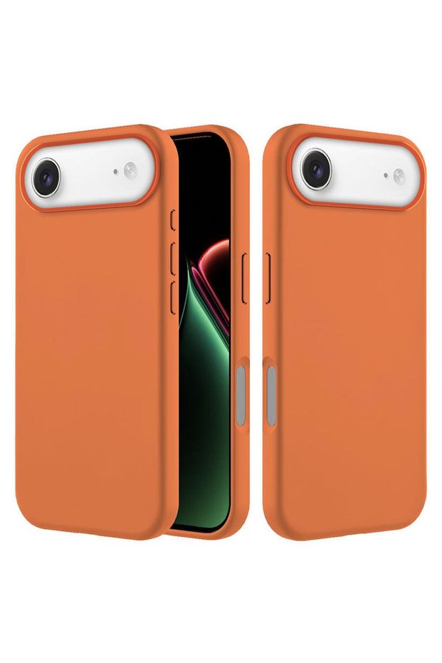 Apple iPhone 17 Air Compatible Case with Velvet Interior and Erasable Design Launch Case Orange