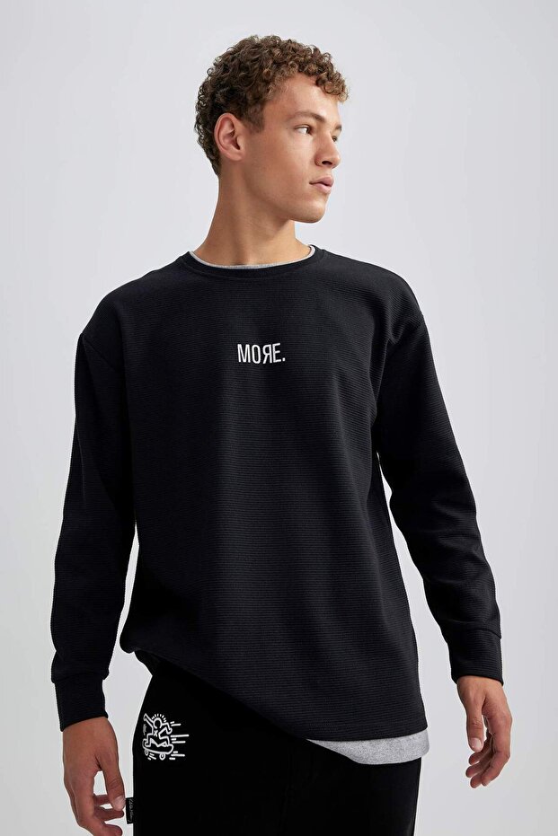 Long Fit Crew Neck Sweatshirt Y8236Az22Wn