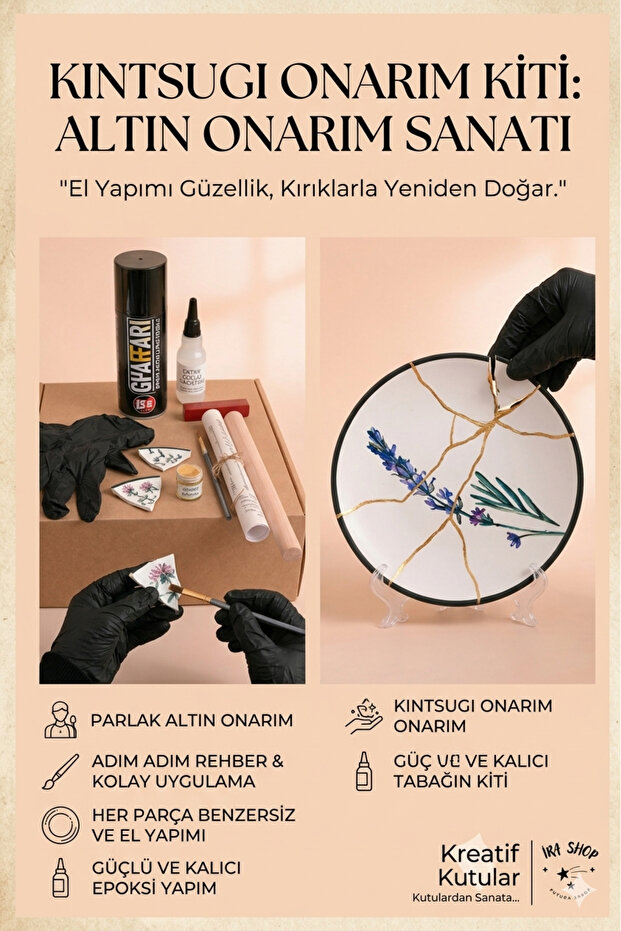 Kintsugi Yapım Seti | Yeşil Kalp - 6