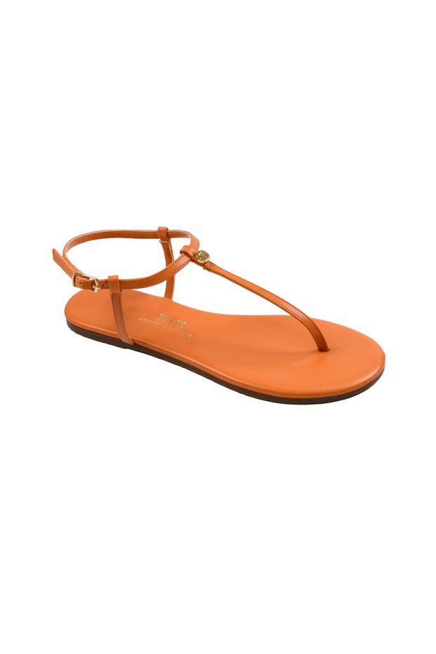 Women's Classic Orange Stylish Daily Flip-Flop Sandals