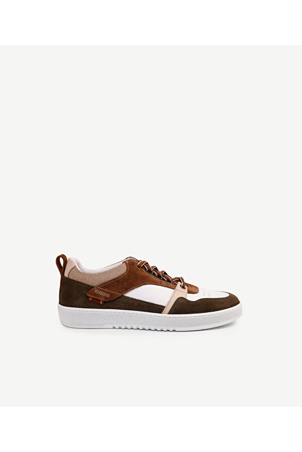 Segmented Leather Sneaker - 1
