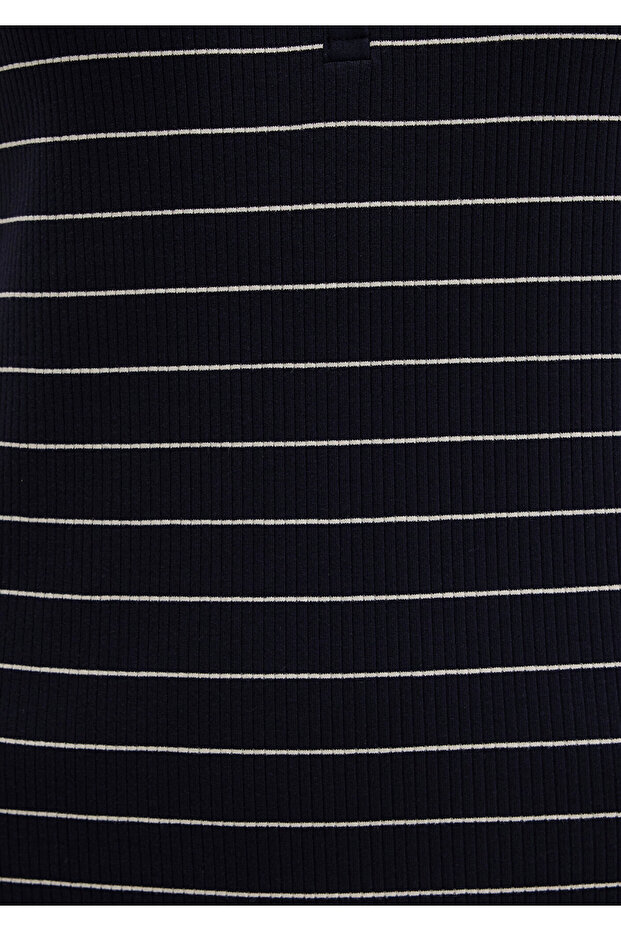 Çizgili Örme Elbise 1310774-91103 - 6